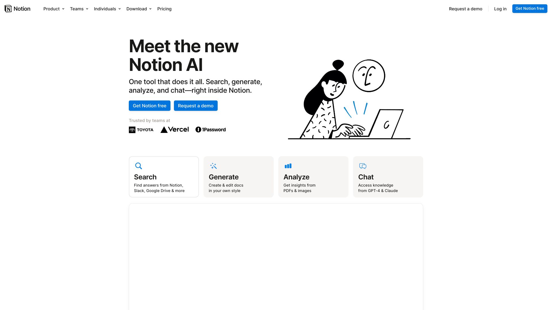 Notion AI preview